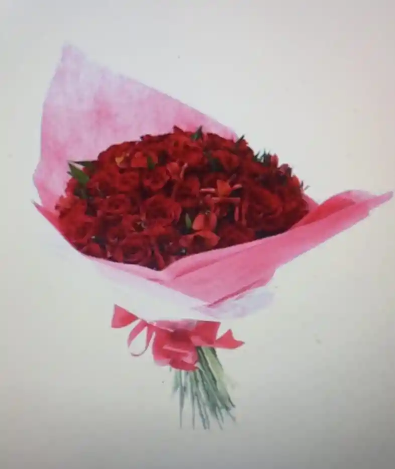 Bouquet Rosa Roja Y Astromelia