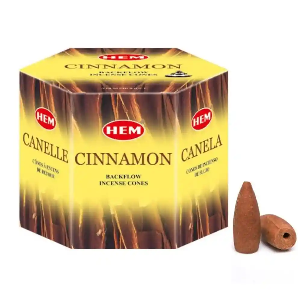 Incienso Hem Cono De Reflujo Canela Aroma Backflow X 40 Unid