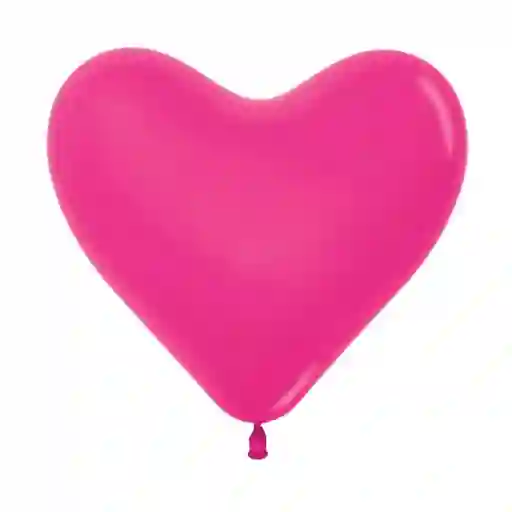 Bombas Globos R12 Fashion En Forma De Corazon Color Fucsia Paquete X 10 Sempertex, Amor Amistad