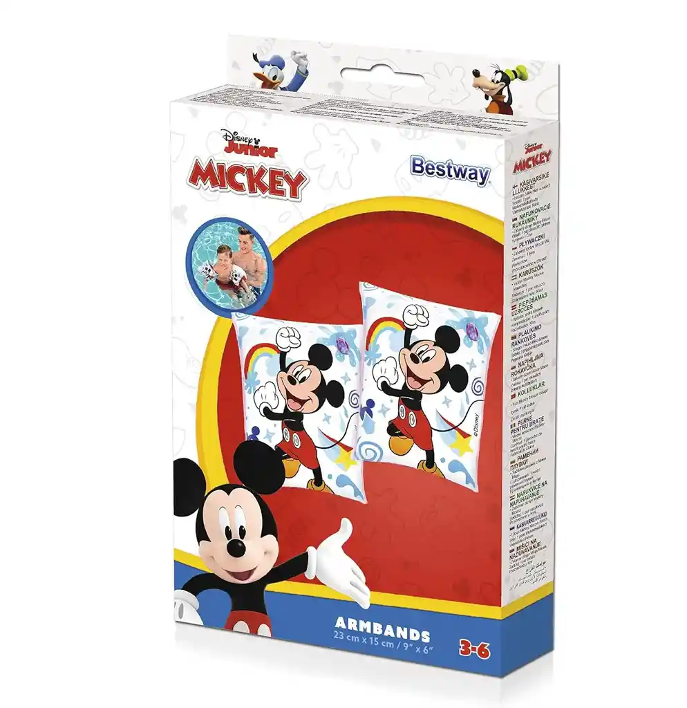 Flotador Brazos Piscina Bestway Mickey Mouse Disney 91002