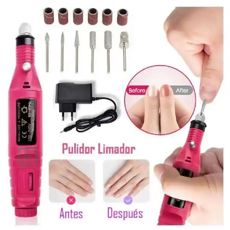 Pulidor De Uñas Electrico Negro