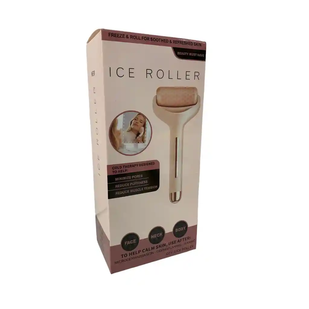 Ice Roller Rodillo Facial Hielo - Ml Rosa