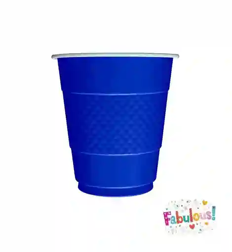 Vaso Desechable Deluxe Plastico 7 Oz Azul Rey Sempertexx 10