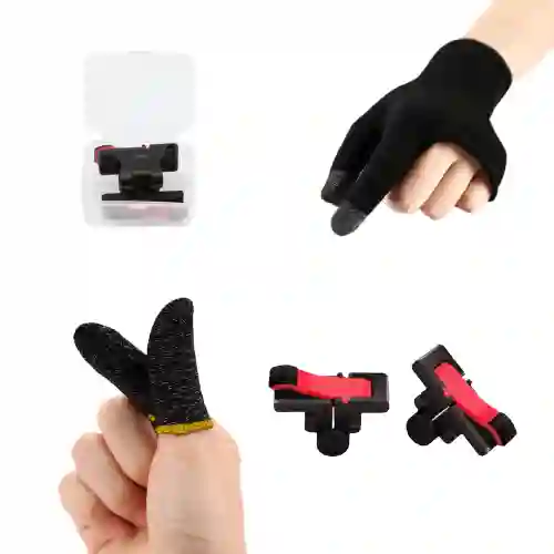 Guantes, Fundas Y Gatillos - Set Gaming Para Móvil