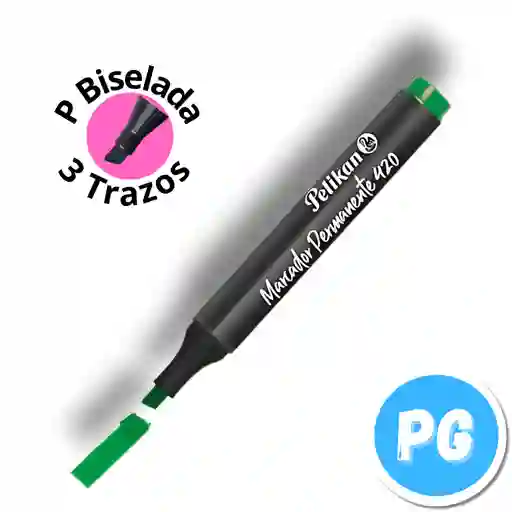 Pelikan Marcador 420 Verde Permanente Punta Ancha