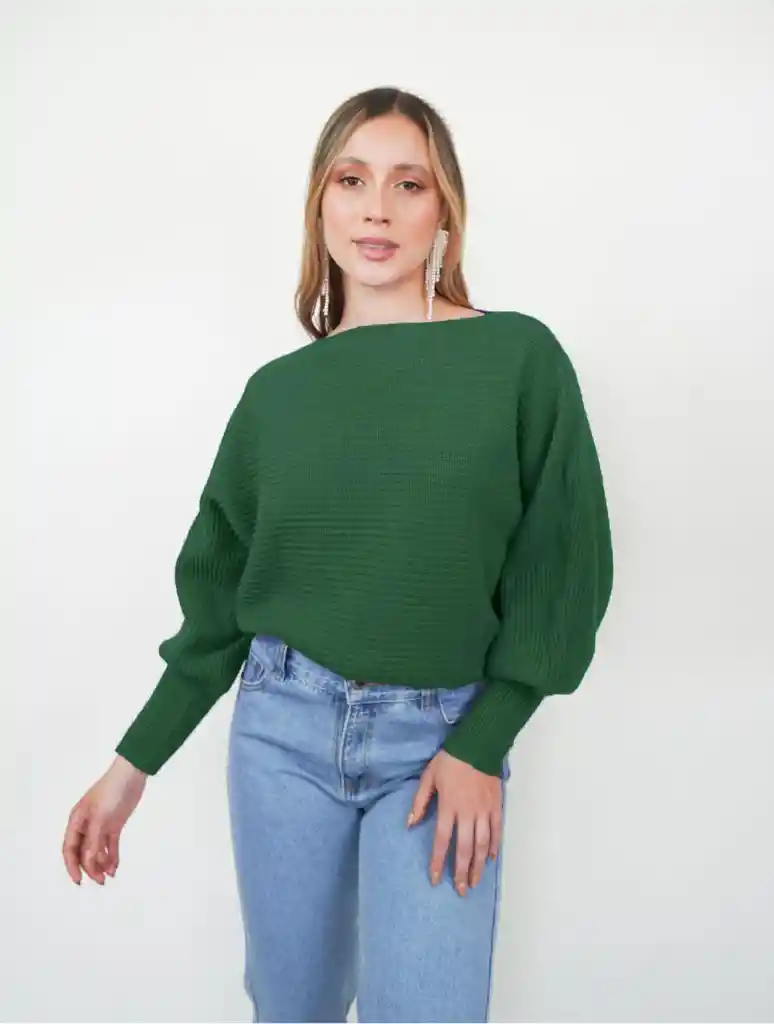 Suetér Para Mujer Elisa Verde Botella