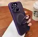 Funda Iphone 13 Con Anillo De Lujo Morado