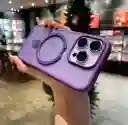 Funda Iphone 13 Con Anillo De Lujo Morado