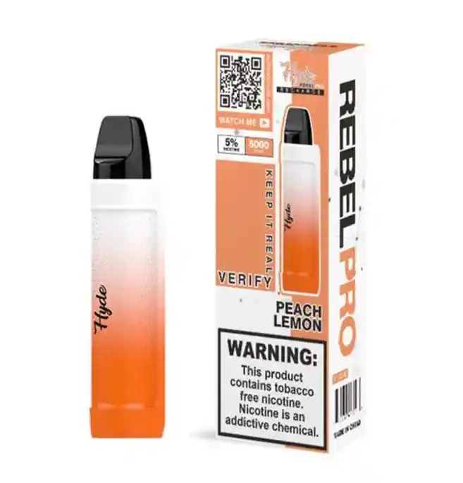 Vaporizador Hyde Rebel Pro 5000puffs - Peach Lemon