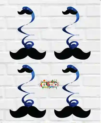 Feliz Dia Espiral Mostacho X 4 Und