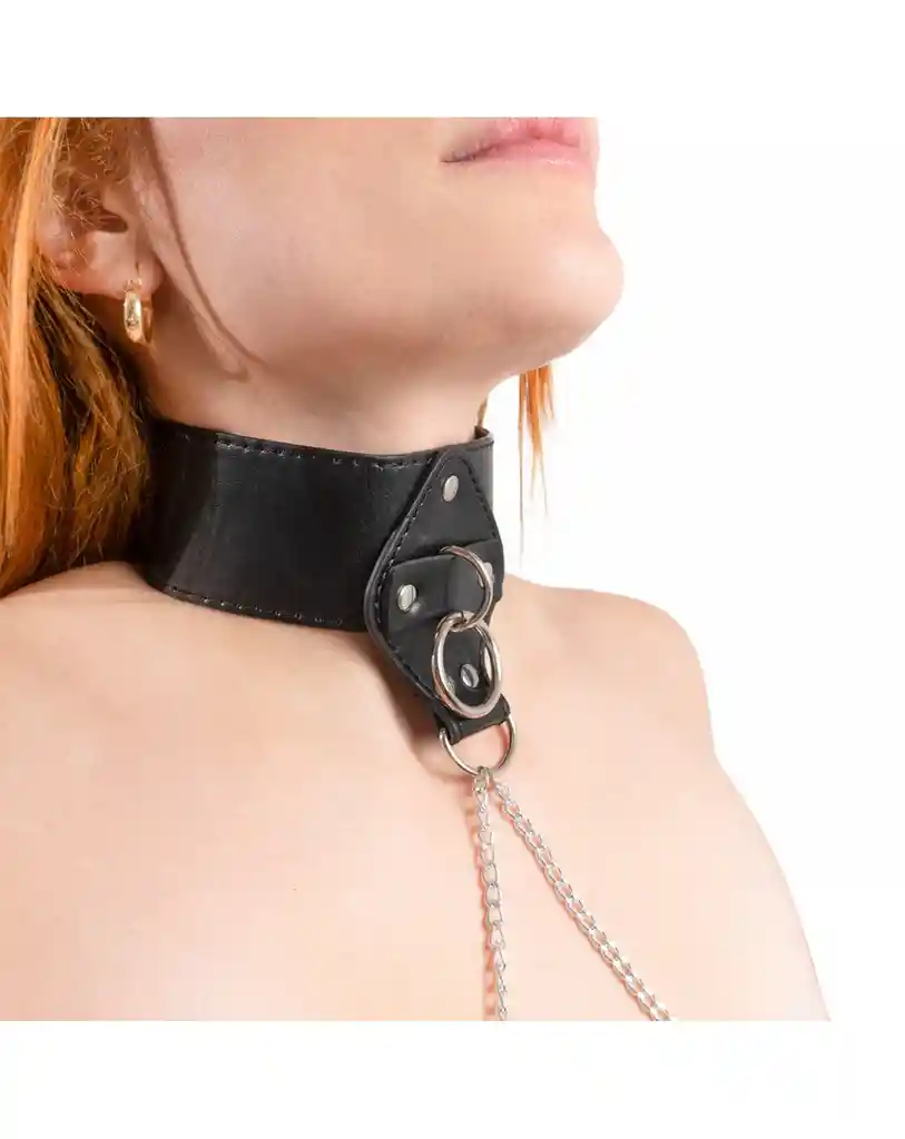 Collar Erotico Con Pezoneras Garet