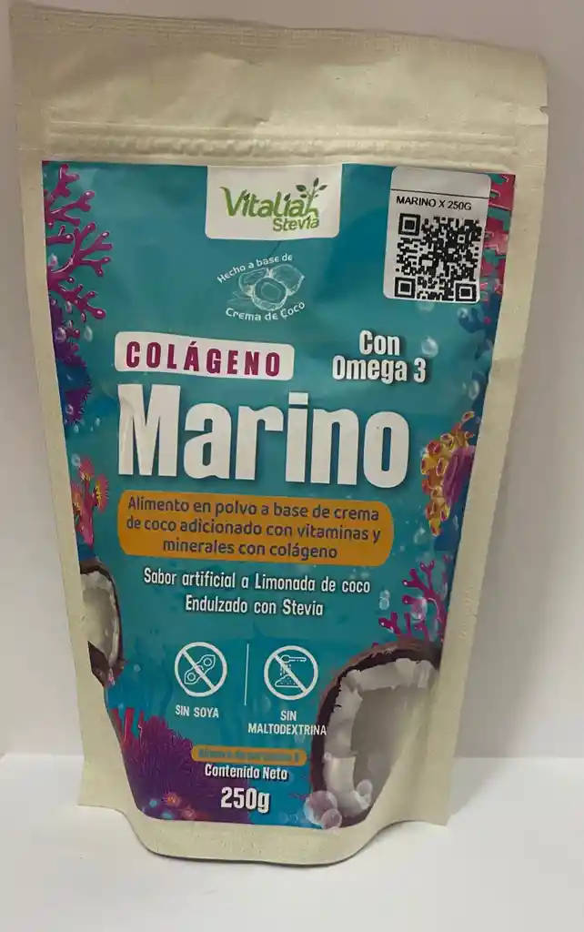 Vitaliah Colageno Marino Con Omega 3 X 250 Gr