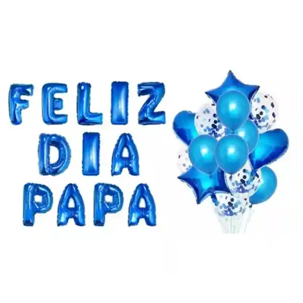 Kit Día Del Papa- Feliz Día Del Padre Decoración Globos