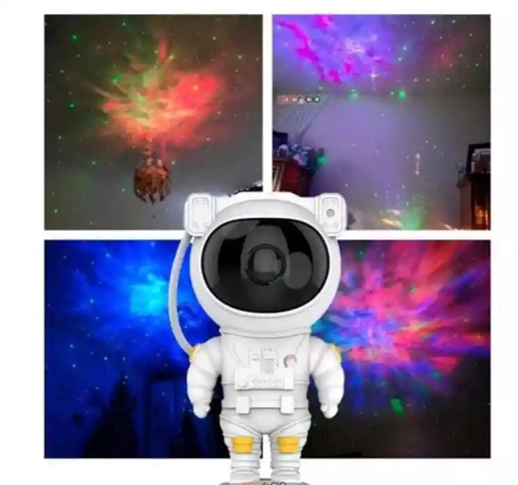 Proyector Astronaut Galaxy Star Light Con Cúpula Blanca