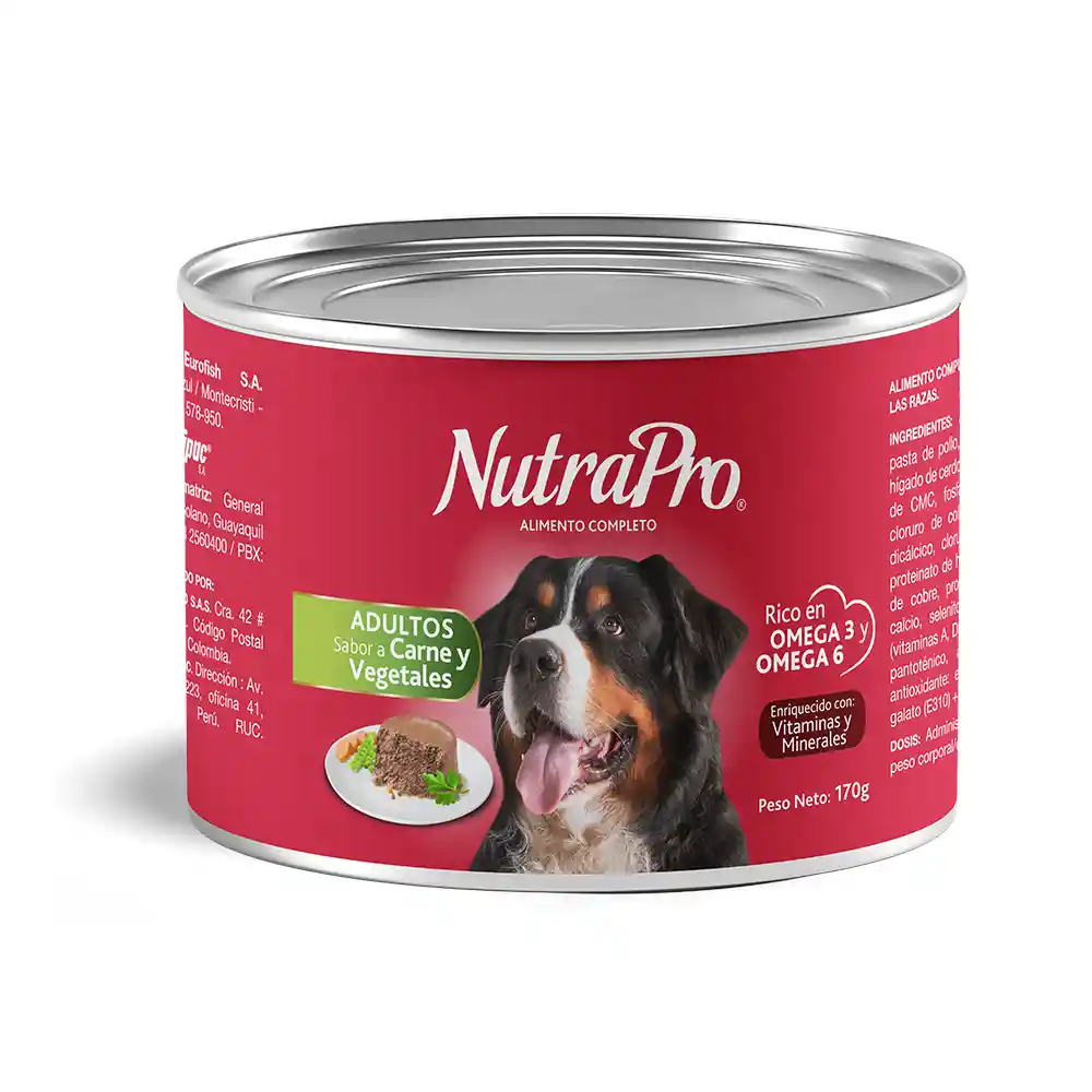 Nutrapro Lata Perros Adu Carne/veg X170g