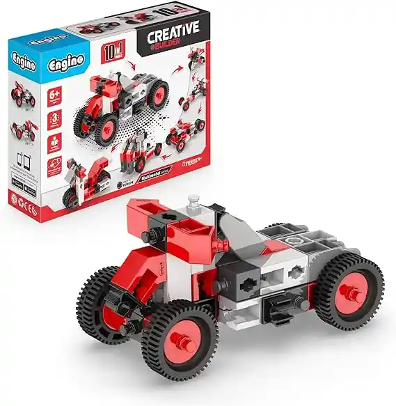 Juguete De Construcción Vehiculos 10 Modelos Bloques Niños