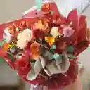 Papel Coreano X20 54x54 Floristería Rojo Borde Dorado