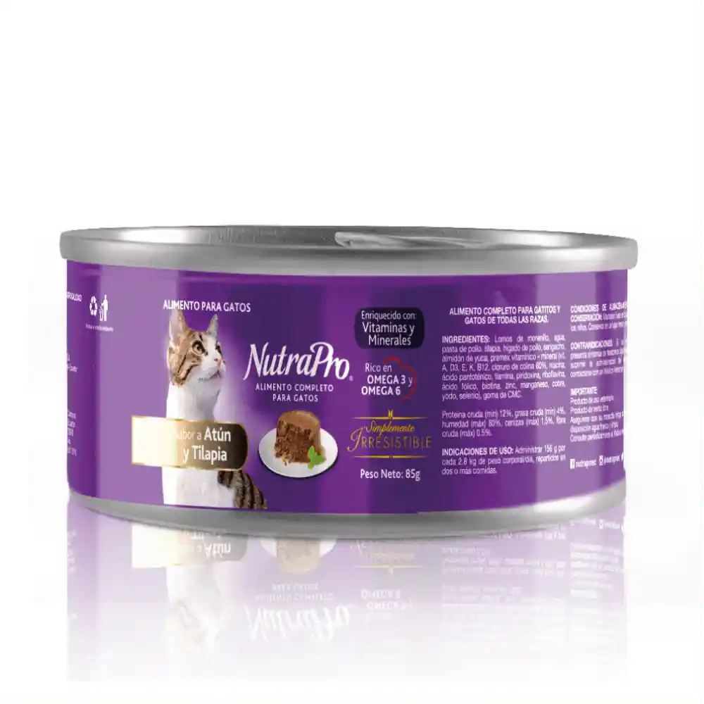 Nutrapro Latas Gatos Atun Y Tilapia 85g