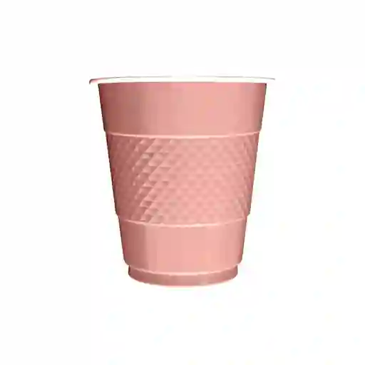 Vaso Desechable Dorado Rosa Deluxe Plastico 7 Oz X 10 Und Sempertex