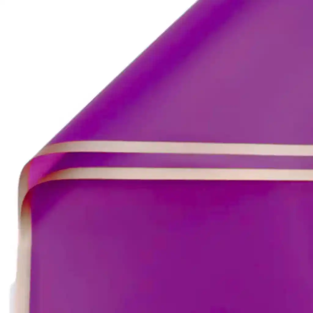 Papel Coreano Lila Fluorescente Borde Dorado X20 54x54