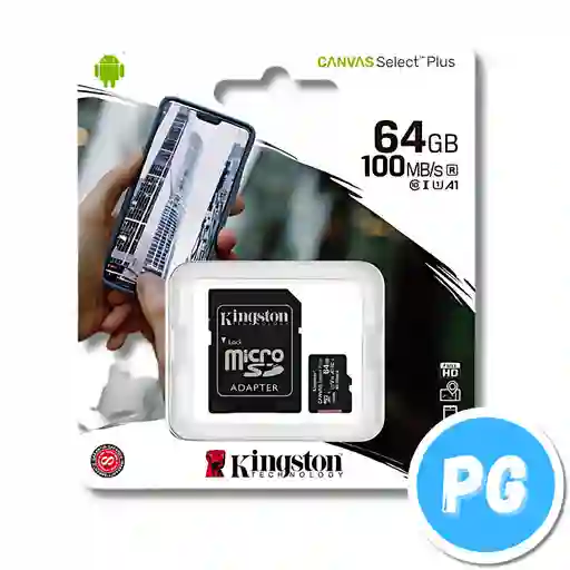 Memoria Kingston Micro Sd 64gb + Adaptador Sd Para Pc