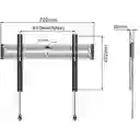 Soporte Base Para Tv Nbc-f Tv Fijo 40 A 65 Pulgadas Color Negro