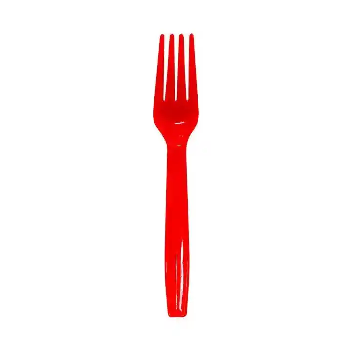 Tenedores Deluxe Rojo Plasticos X 12 Sempertex