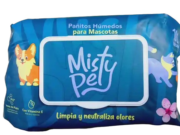 Pañitos Húmedos Para Mascotas Misty Pet Paq X 100 Und