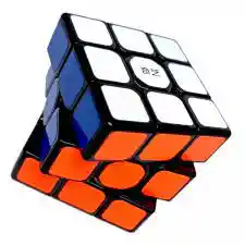 	 Cubo Rubik 3x3 Qiyi Fondo Negro Speed Cube
