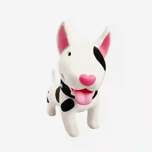 Juguete Mascota Perro Terrier Blanco Alcancia En Plastico Pvc Reutilizable