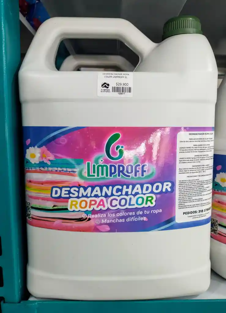 Desmanchador Ropa Color Limproff 5l