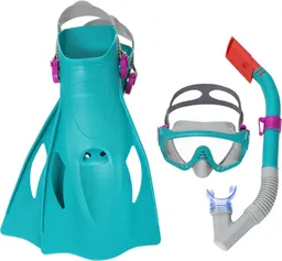 Set Snorkel Careta Aletas Natacion Buceo Bestway 25020