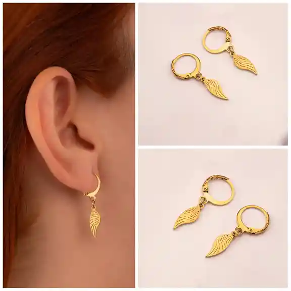 Aretes Alas Doradas