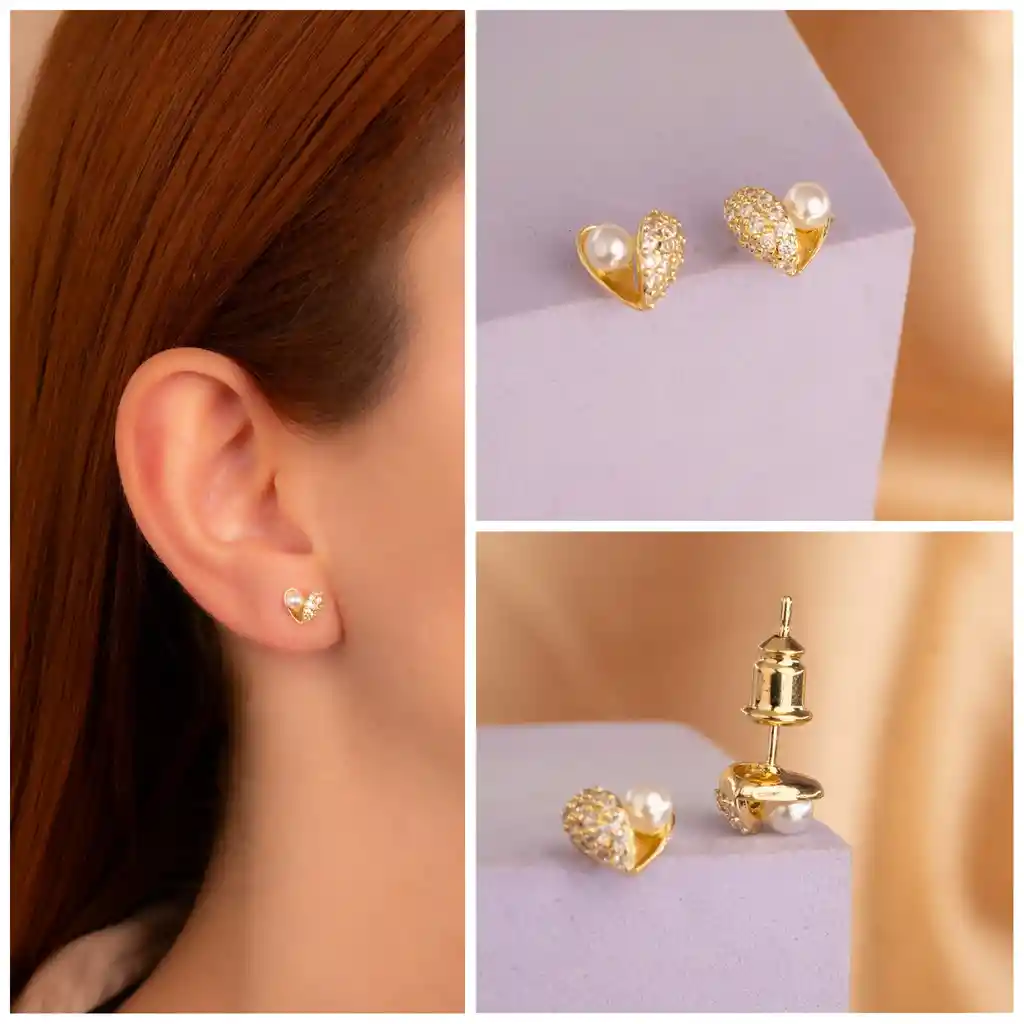 Topitos Corazones Perlados