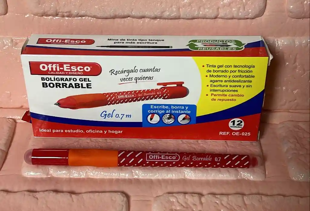 Lapicero Borrable Rojo Offi-esco
