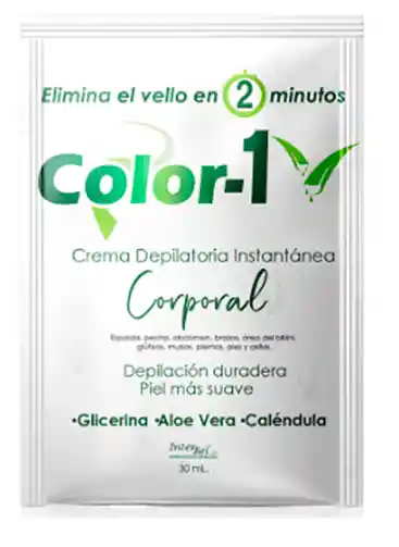 Sobre Crema Depilatoria Instantanea, Glicerina, Aloe Vera Y Calendula - Color 1