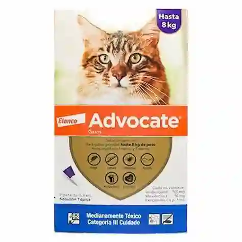 Advocate Pipeta Antipulgas Para Gato Hasta 8 Kg