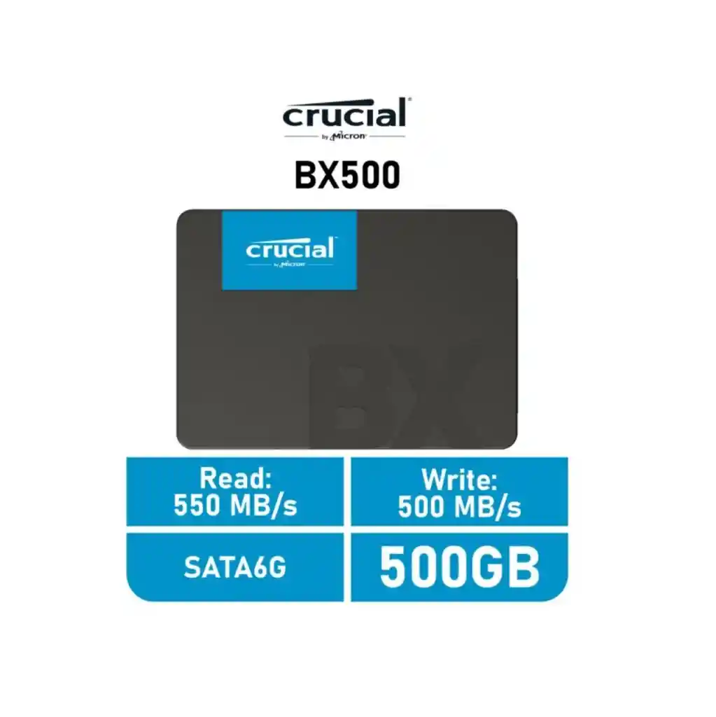 Disco Sólido Ssd Interno Crucial Bx500 500gb Negro