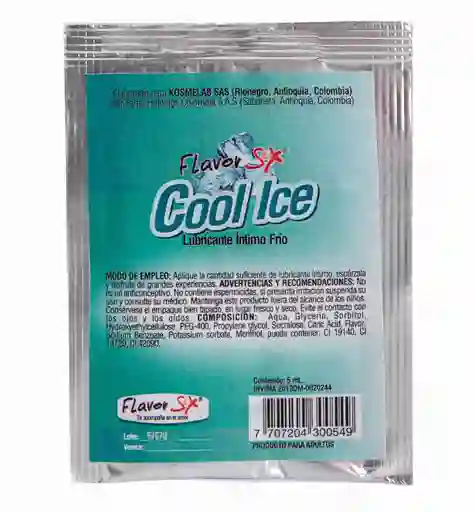 Lubricante Íntimo Cool Ice Sachet 5 G Flavor