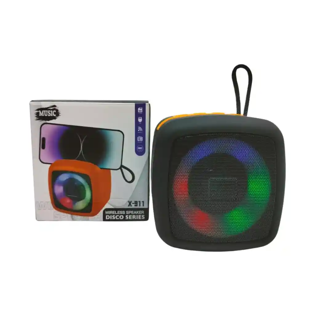 Mini Parlante Portátil Bluetooth Luz Led Porta Celular X911