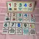 Juegos Disdacticos Numeros En Madera / Rompecabezas