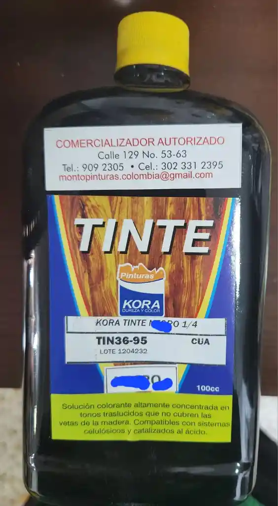 Tinte Madera Negro 1/4