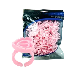 Anillos Corazon Para Adhesivo De Pestañas X 90 Piezas