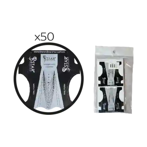 Molde Guia Para Uñas Deluxe X 50 Pzas