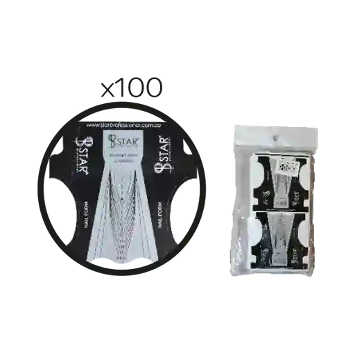 Molde Guia De Uñas Deluxe X 100 Pzas