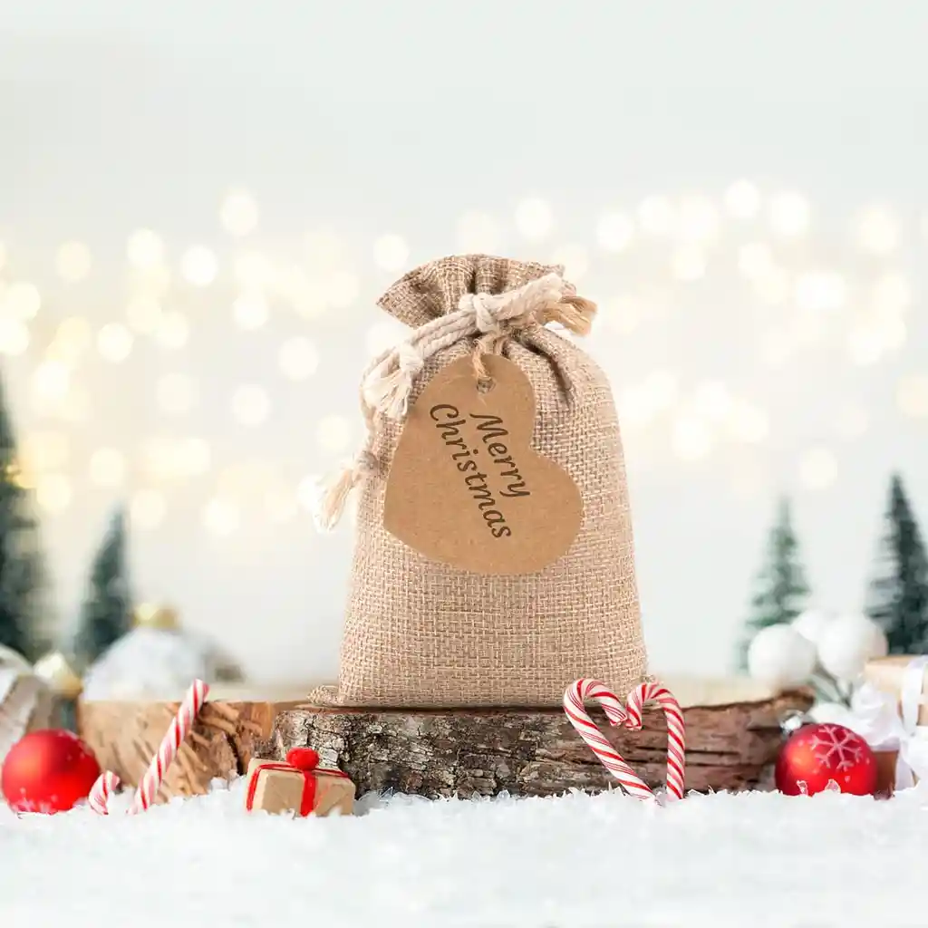 Bolsas En Yute 12 Unidades Para Joyas Recordatorios Navidad