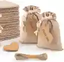 Bolsas En Yute 12 Unidades Para Joyas Recordatorios Navidad