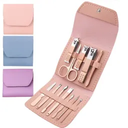 Juego Kit Cortauñas Manicure Y Pedicura Set Estuche 12piezas