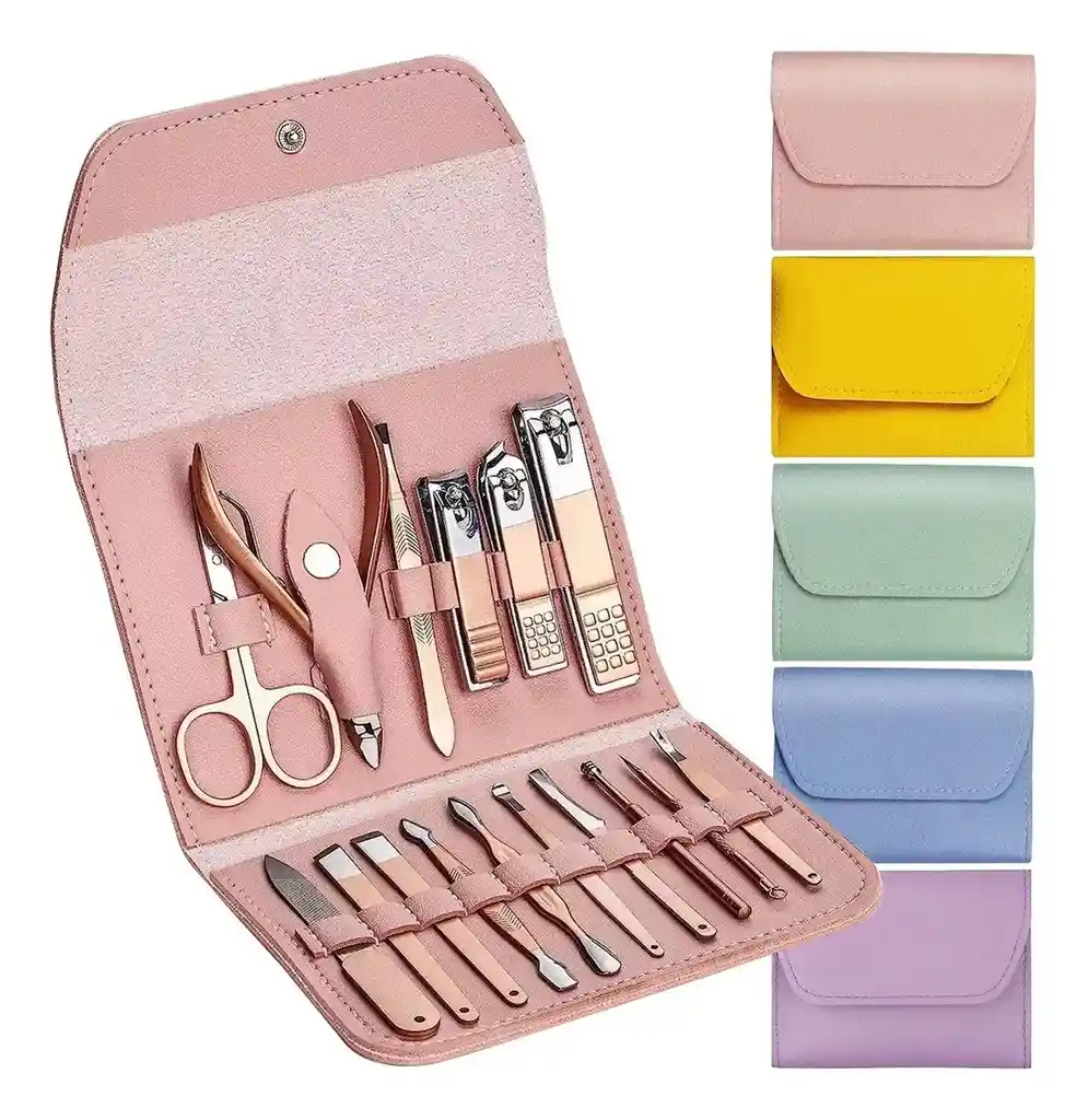 Kit Manicure Pedicure Cuidado Facial Cortauñas X16 Piezas