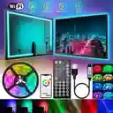 Tira De Luces Led Usb + Control Bluetooth 2m Cinta Rgb